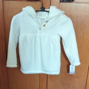 New Carter's Cream Fleece Kids Hoodie 4t